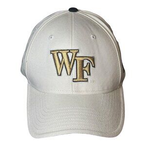 Wake Forrest Demon Deacons Adidas Adjustable Hat White And Gold Logo Excellent